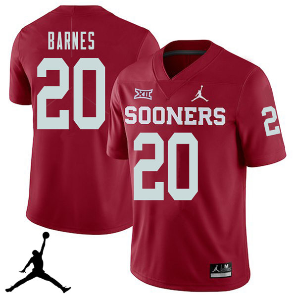 Jordan Brand Men #20 Robert Barnes Oklahoma Sooners 2018 College Football Jerseys Sale-Crimson